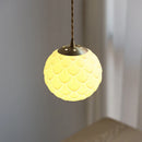 Axyaa Nordic Ceramic Sphere Pendant Light for Bedroom Decor