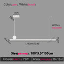 Axyaa LED Strip Chandelier: Simple Minimalist Office Dining Room Pendant Lights