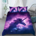 Axyaa Unicorn Galaxy Kids Bed Set - Duvet Cover & 2 Pillowcases