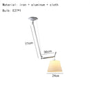 Axyaa Modern Fabric Ceiling Lamp with LED Chandelier