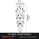 Axyaa Luxury Rotating LED Chandelier for High Ceiling Staircase