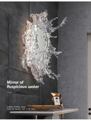 Axyaa Water Flower Mirror Wall Light: Modern Home Decorative Room Atmosphere Lighting