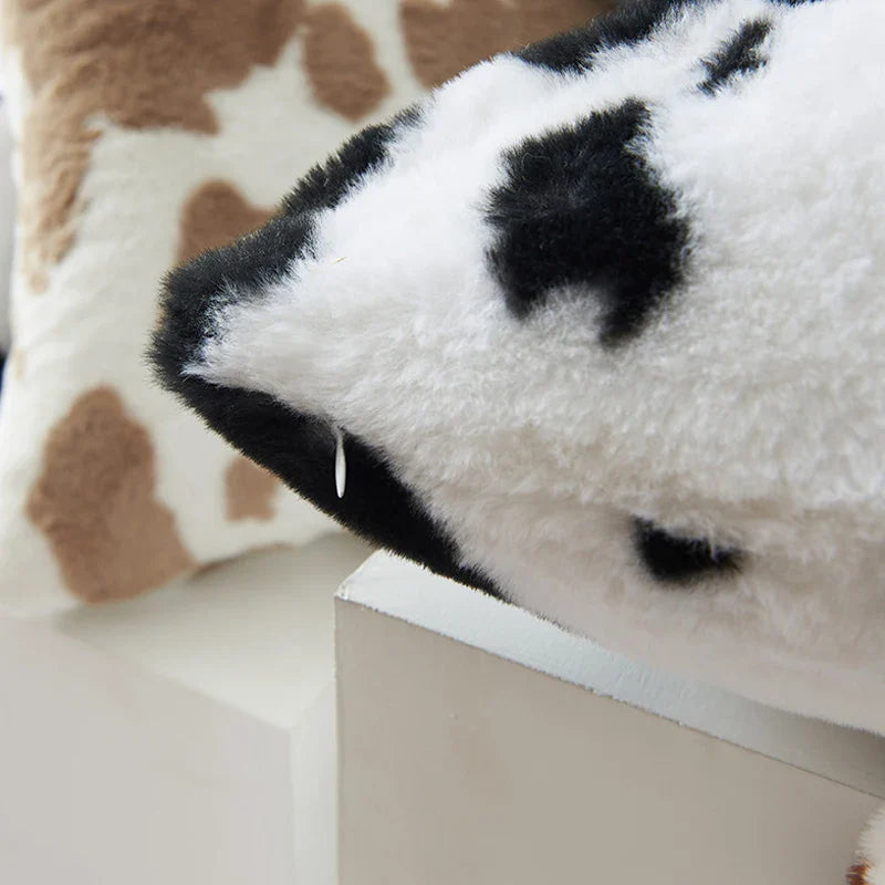 Axyaa Soft Cow Flower Childlike Pattern Cushion Cover 30X50/45/50CM