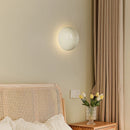 Axyaa Cream Semi-Circular Wall Sconce with LED, Modern Minimalist Bedroom Lighting
