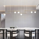 Axyaa Minimalist Linear Chandelier Pendant Light for Living and Dining Room Decor