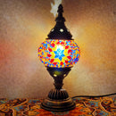 Axyaa Vintage Turkish Mosaic Table Lamp Handcrafted Art Deco Bedside Night Light