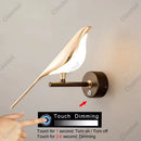 Axyaa Magpie Wall Lamp: LED 360° Rotating, Bedroom & Living Room Lighting Decoration