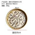 Axyaa Rattan Shell Storage Tray - Handmade Round Plate for Home and Restaurant