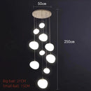 Axyaa White Glass LED Chandelier for Living Room, Staircase & Bar
