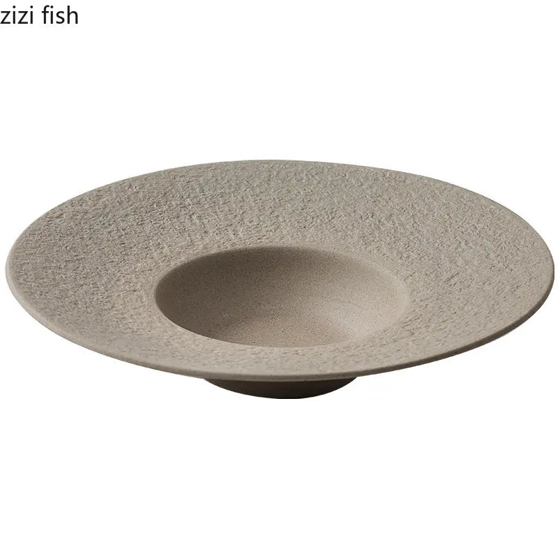 Axya Stone Pattern Ceramic Dinner Plate Set of 4
