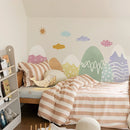 Nordic Mountain Landscape Wall Mural Stickers by Axyaa - Waterproof Self-Adhesive Boho Decor