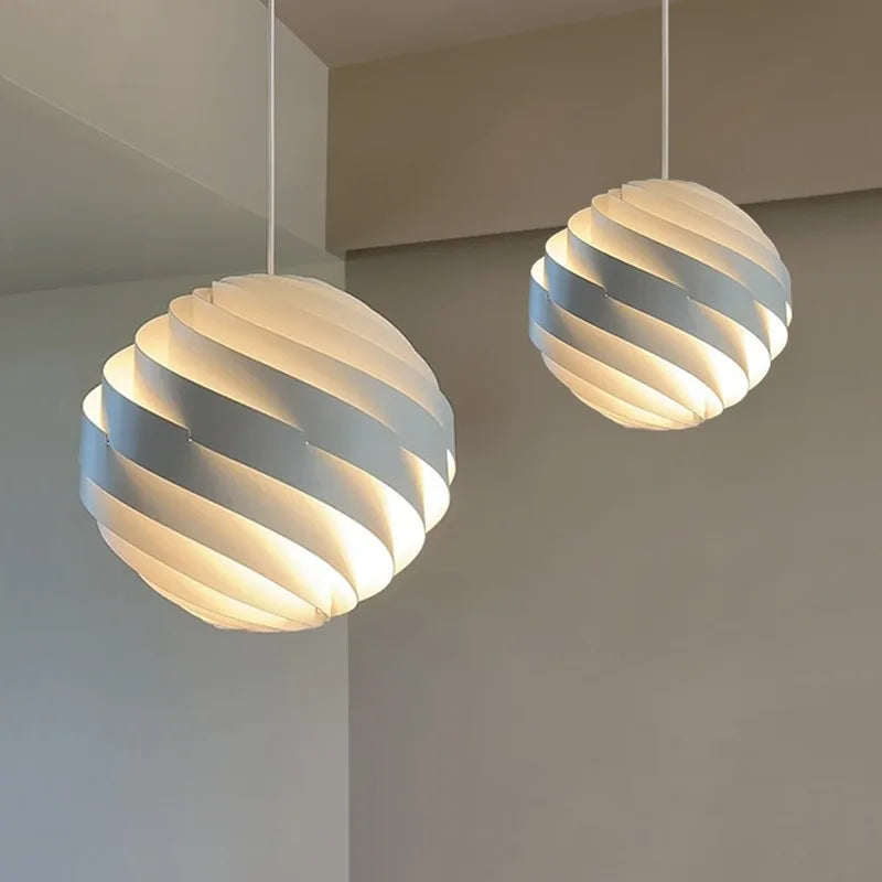 Axya Turbo Pendant Light: White Globe Hanging Lamp for Home Decor & Bedroom