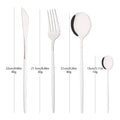 Axyaa Black Gold Cutlery Fork Set - 4Pcs Stainless Steel Dinnerware Teaspoon Utensils