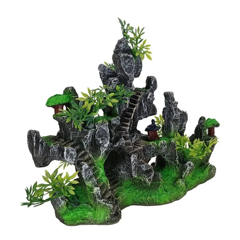 Axyaa Aquarium Rockery Moss Landscaping Decoration