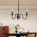 Axyaa Black Farmhouse Chandelier Industrial Rustic Kitchen Island Pendant Light