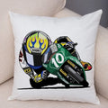 Axyaa Cartoon Sport Motorcycle Cushion Cover - Super Soft Plush Pillow Case