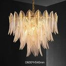 Axyaa Glass Chandelier: Luxury Pendant Lamp for Living Room Lighting
