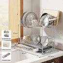 Axyaa Dish Drying Rack with Drainboard and Utensil Holder for Kitchen Counter