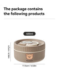 Axyaa Bear Stainless Steel Thermal Lunch Box - Leak Proof Bento Container