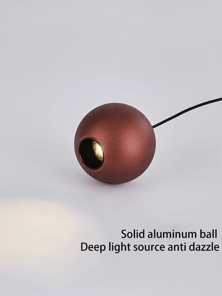 Axya Aluminum Ball Spotlight Chandelier Bedside Pendant Light