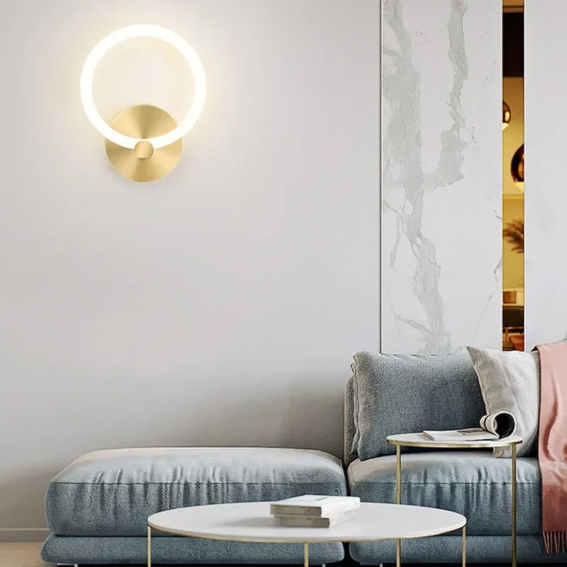 Axya Ring LED Wall Sconce for Modern Nordic Home Interior