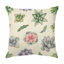 Axyaa Succulents Cactus Cushion Cover - Modern Home Decor Pillowcase