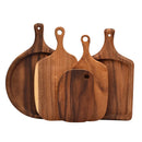Axyaa Acacia Wood Cutting Board for Bread, Cheese, Steak, Pizza - Western Style Sushi Tray