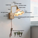 Axyaa Ceramic LED Wall Lamps Bedroom Reading Warm Light Flower Shade