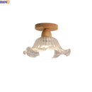 Axyaa Nordic LED Ceiling Light Wood Glass Modern Indoor Lighting Plafondlamp