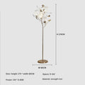 Axyaa European Style Ginkgo Leaf Art Floor Lamp for Home and Office