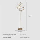 Axyaa European Style Ginkgo Leaf Art Floor Lamp for Home and Office