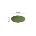 Axyaa Lotus Leaf Ceramic Dinner Plate Set - Japanese Style Tableware