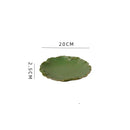Axyaa Lotus Leaf Ceramic Dinner Plate Set - Japanese Style Tableware