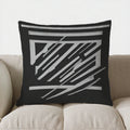 Axyaa Modern Abstract Black & White Throw Pillow Cover for Sofa, Bedroom, Car