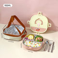 Axyaa Stainless Steel Bento Lunch Box Set - Microwave Safe, Sealed Compartments