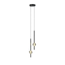 Axyaa Crystal Suspension Pendant Lights: Stylish Vertical Hanging Lamp for Bedroom and Dining Room