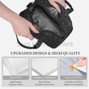 Axyaa Black Skull Damask Insulated Lunch Bag with Shoulder Strap