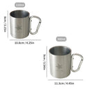 Axyaa Stainless Steel Carabiner Cup for Travel, Camping, Hiking