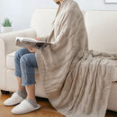 Axyaa Knit Throw Blanket for Bed Couch Sofa Warm Cozy Decorative Plaid Crochet Blanket
