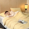 Axyaa Soft Fluffy Fleece Blanket for Autumn Winter, Maternal and Child Grade Bed Sofa Cover