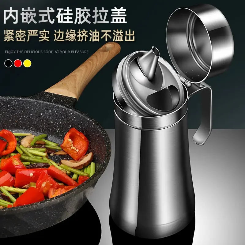 Axya Stainless Steel Large Capacity Oil Pot for Kitchen - Durable and Stylish