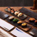 Axyaa 11 inch Ceramic Sushi Plate Saury Barbecue Sashimi Plate Square Tableware