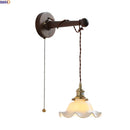 Axyaa Nordic Ceramic Flower Wall Lamp for Modern Bedroom Decor & Lighting