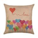 Axyaa Linen Pillowcase 45*45cm for Household Sofa Decor - Love Letter Series