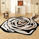 Axyaa Irregular Shape Flower Pattern Rug for Bedroom & Living Room