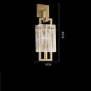 Axyaa Crystal LED Wall Lights Modern Copper Nordic Indoor Decor Wandlamp