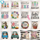 Axyaa Easter Bunny Eggs Pillow Cover - Home Decorative Throw Pillow Case