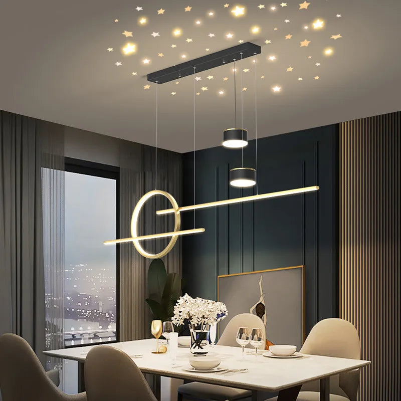 Axyaa Starry Pendant Light: Modern Luxury Dining Chandelier - Creative Decorative Hanging Lighting