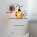 Axyaa Resin Shell Pull Chain LED Wall Lights - Modern Staircase & Bedroom Lamp