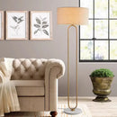 Axyaa LED Fabric Floor Lamp with Marble Base - Modern Minimalist Art Decor for Home